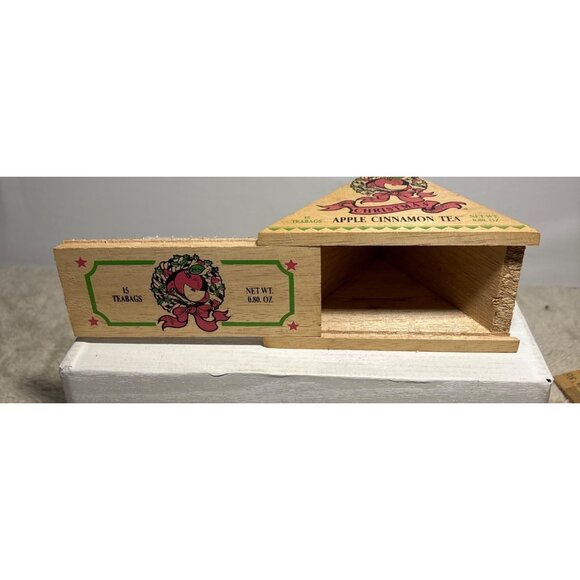 Furtunes International Tea Wooden Box Pyramid Christmas Apple Cinnamon BOX ONLY - Picture 6 of 8